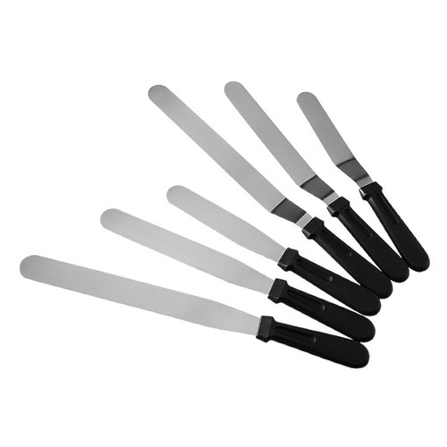 Baking tools: plastic handle spatula, straight edge knife, scraper, demolding knife, cake cream icing and piping knife