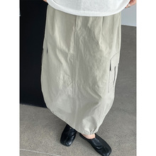 滔川  重工！韩系百搭高腰工装裙女25秋时尚松紧腰百搭半身裙2798