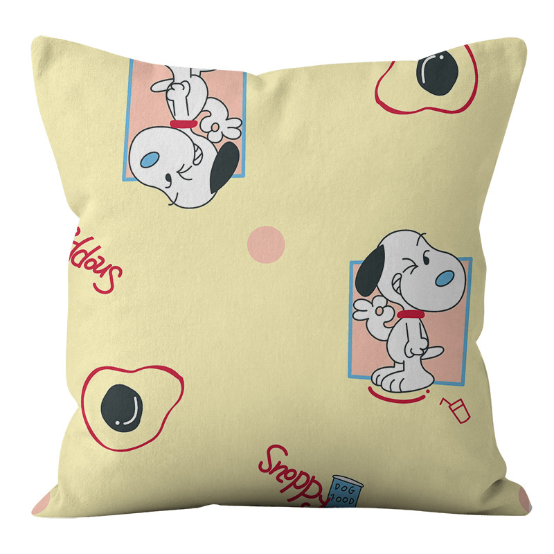 Animación dibujos animados Snoopy almohada cubierta sofá sala de estar dormitorio cojín almohada decoración del hogar simple almohada cubierta