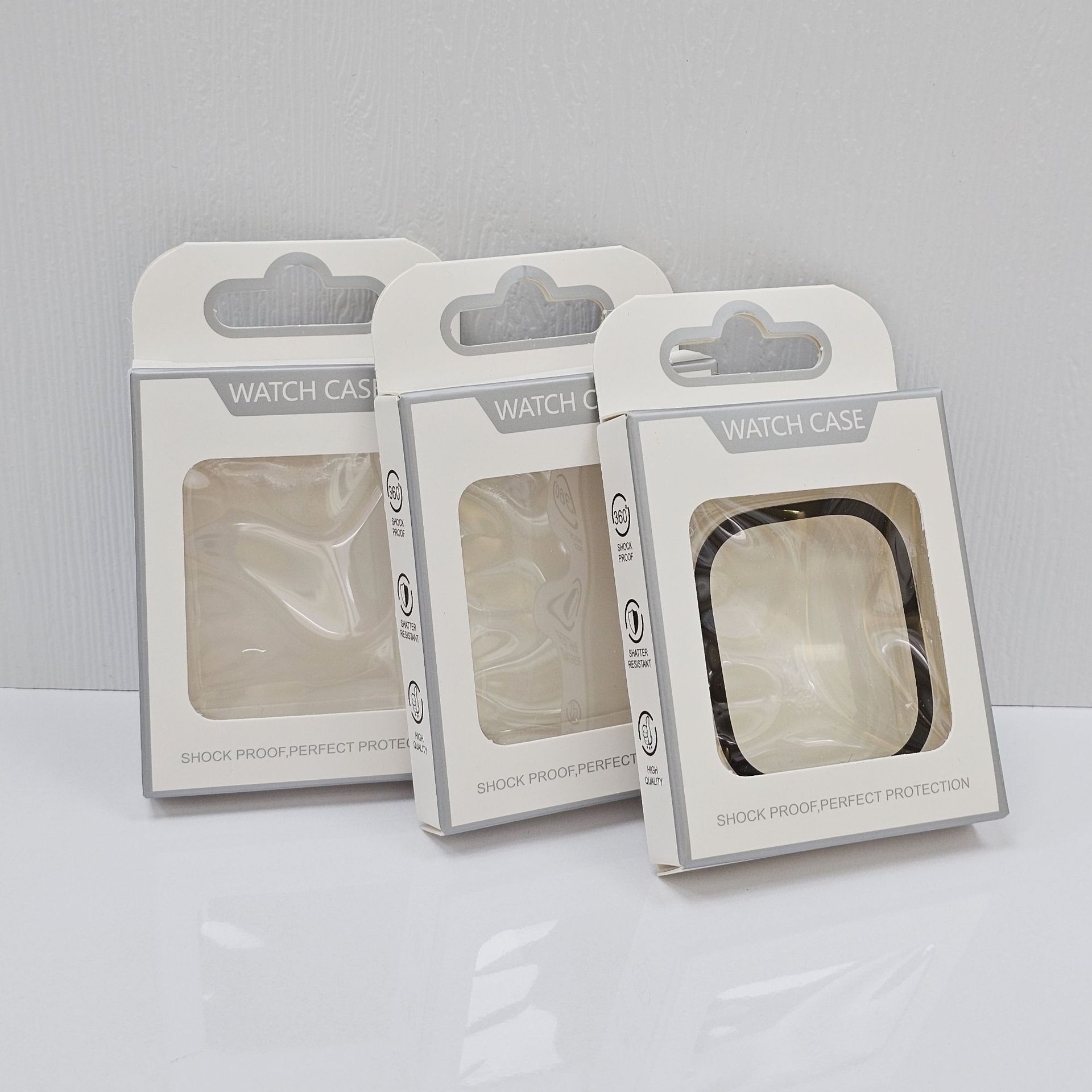 速卖通热卖手表壳包装盒高档中性专银纸盒手表壳包装盒iWatch包装