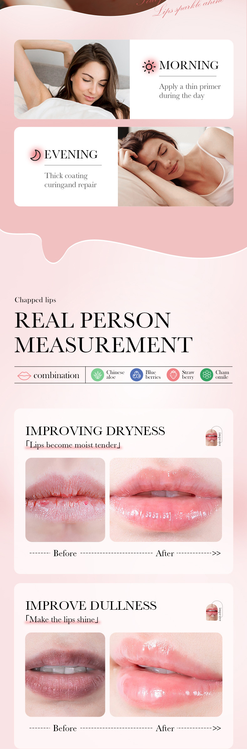 SADOER All English Strawberry Anti Cracking Moisturizing Lip Lippenstift_voghion.com