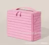 Flat cosmetic bag pink [21.5*19*8cm]