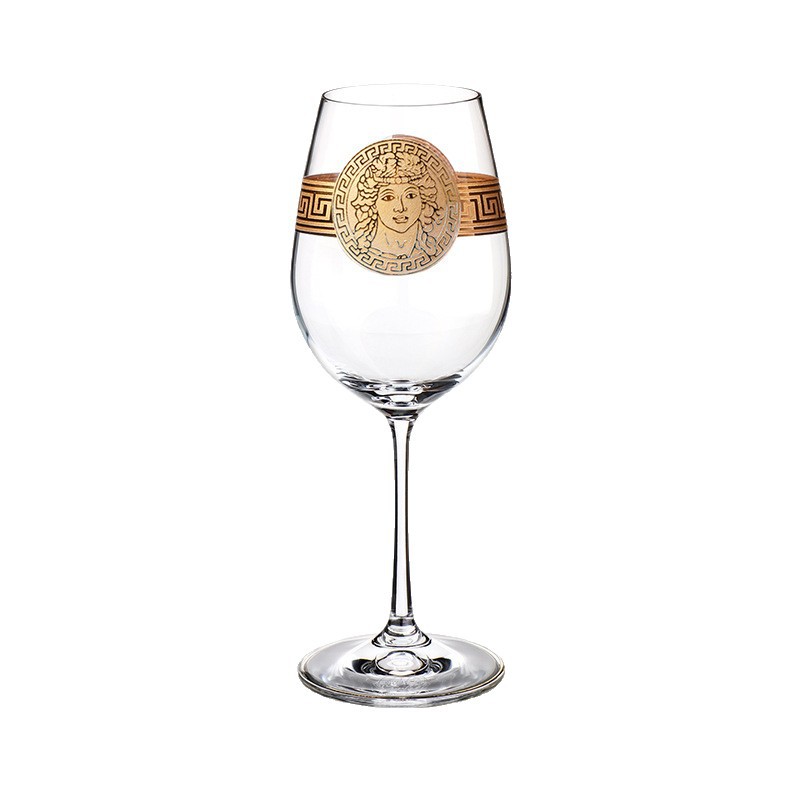 Tazas de vino de cristal sin plomo importadas de la República Checa, tazas de vino europeas caseras de lujo con vinos de oro
