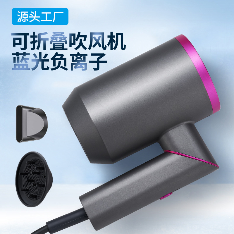 Fábrica al por mayor secador de pelo plegable de alta potencia transfronteriza nueva peluquería hogar anión temperatura constante secador de pelo image 1
