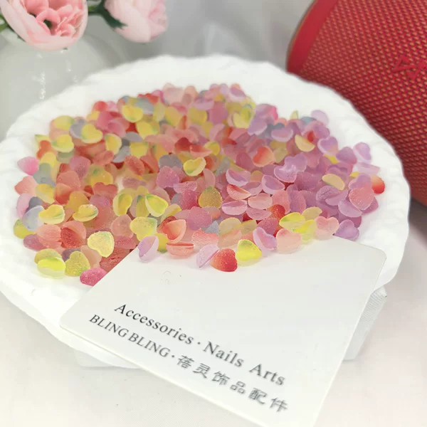 Five-Pointed Star Peach Heart Nail Art Jewelry Amazon Supply Heart Nail Art Accessories Wholesale Resin Little Red Book
