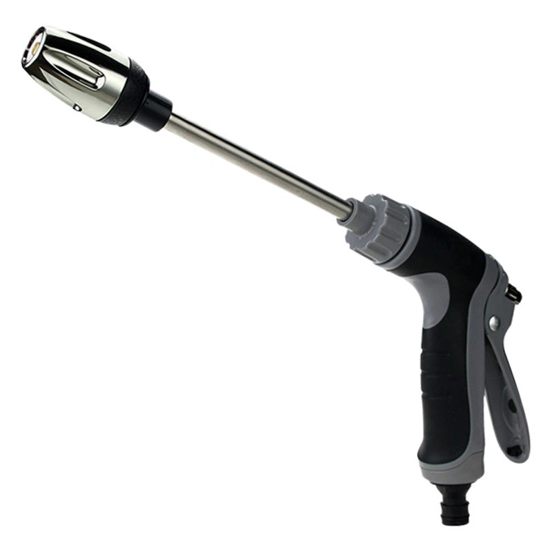 Источник Фабрика Длинный пистолет высокого давления Водяной пистолет Домашняя мойка Автомойка Инструмент Металлический удлинение резиновая ручка Автомойка Водяной пистолет