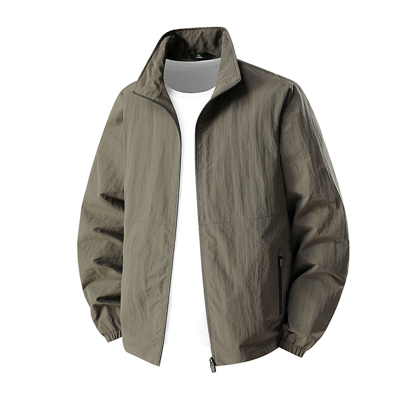 Foreign Trade Men's Spring and Autumn Outdoor Jacket Ultra-Light Jacket Casual Jacket Sports Top Stand Collar Quick-Drying Thin Men's Clothing Foreign Trade Men's Spring and Autumn Outdoor Jacket Ultra-Light Jacket Casual Jacket Sports Top Stand Collar Quick-Drying Thin Men's Clothing