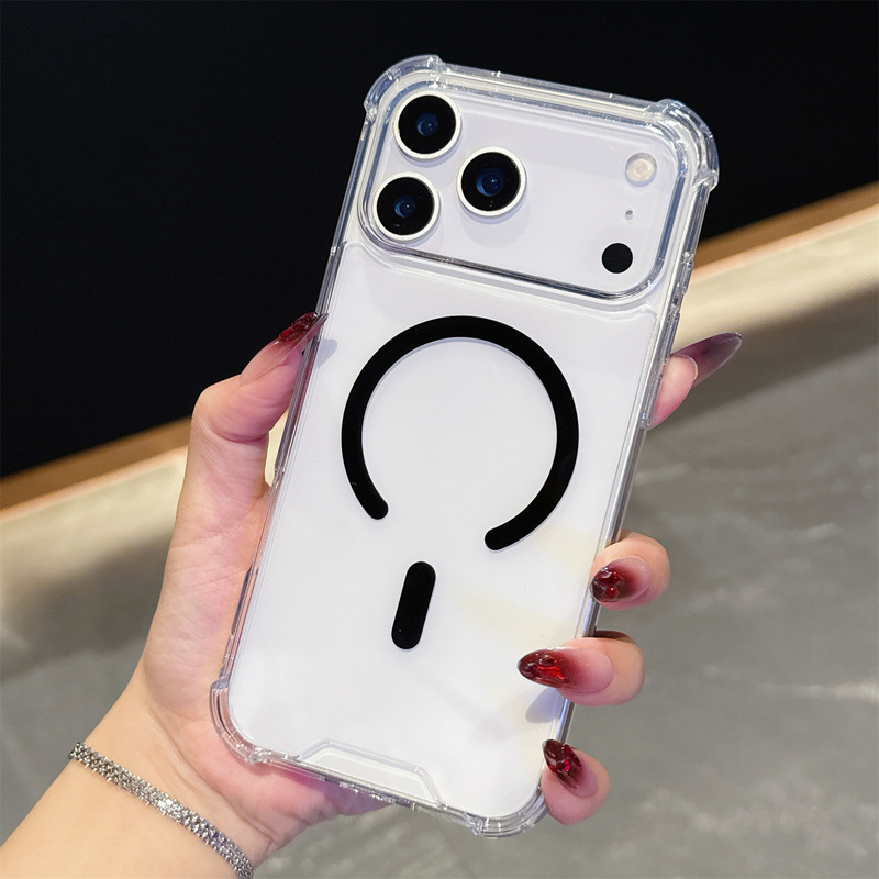 适用iPhone17promax亚克力磁吸手机壳苹果17Air透明16 15 保护套|undefined