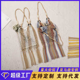 手工编织包棉线包民族风镂空单肩包大容量托特包女包夏日风沙滩包