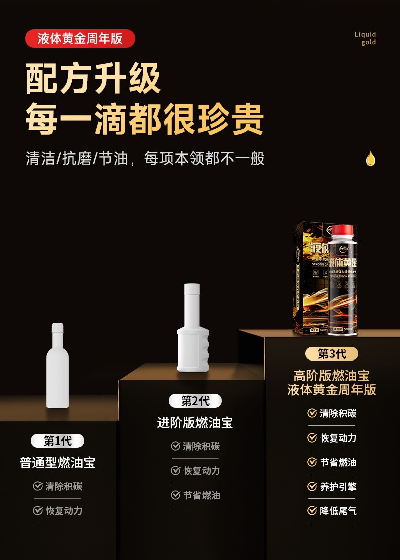 Pulv Liquid Fuel Treasure Carbon Deposit Remover Gasoline Additive Three-Way Catalytic Cleaner Flagship Store