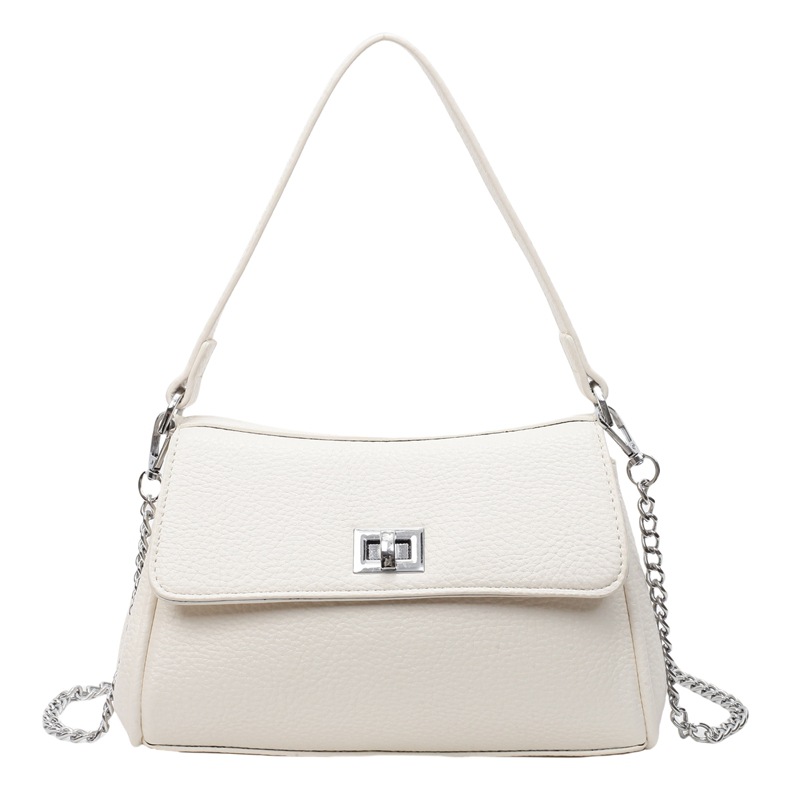 Bolso de textura transfronteriza 2025 verano nuevo bolso femenino simple patrón de lichi bolso de hombro cadena de moda bolso de mensajero