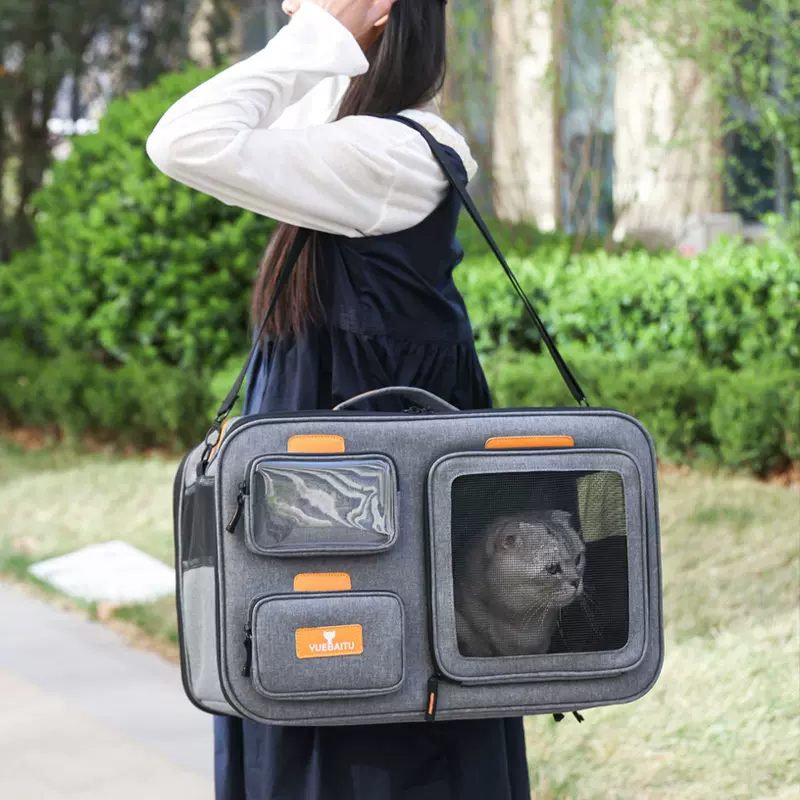 悦佰兔猫包外出便携透气背包航空箱太空舱猫咪手提包猫笼狗包笼子