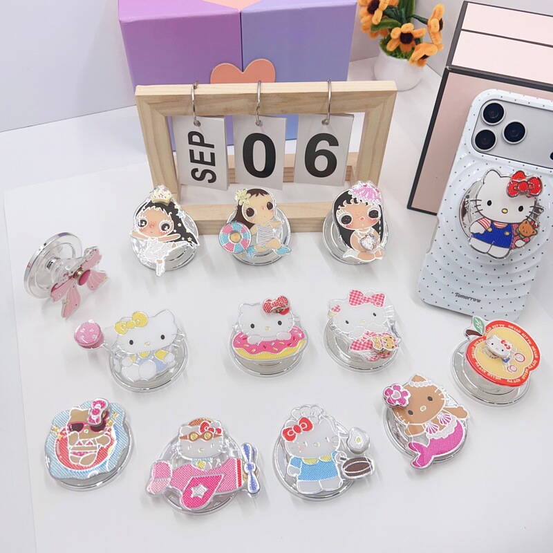 Cute Hello Kitty acrylic phone stand – a cartoon-style, retractable phone holder perfect for watching TV shows Cute Hello Kitty acrylic phone stand – a cartoon-style, retractable phone holder perfect for watching TV shows