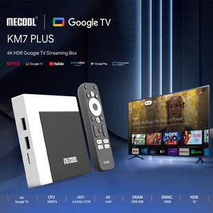 Cross-Border Km7 Plus Smart Set-Top Box S905Y4 Android 11Tv Box 5Gwifi Smart Voice