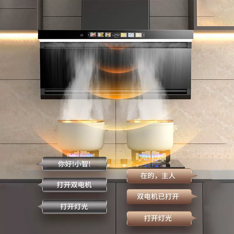 好太太抽油烟机家用大吸力厨房自动清洗7字型顶侧双吸油烟机其它