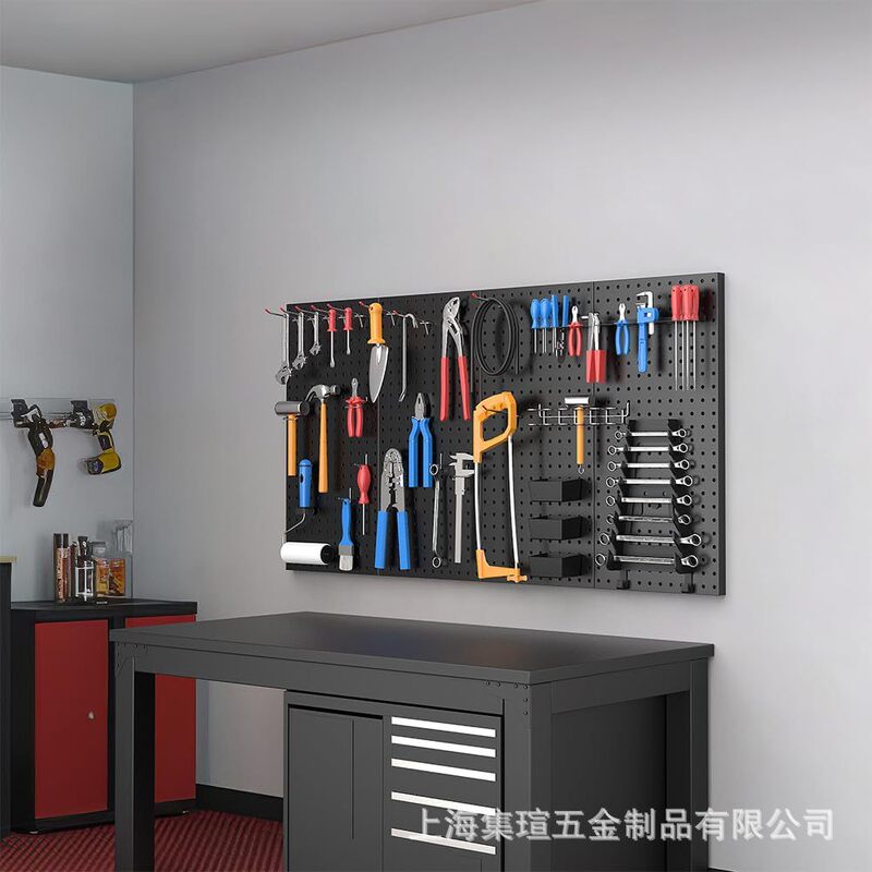 金属钉板墙板置物架汽修工具扳手挂钩五金挂板展示架壁挂式五金架|undefined