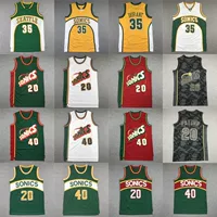 Баскетбольная майка Supersonics 20 # 40 # Вышитая баскетбольная майка Баскетбольная майка Sonics
