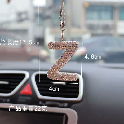 pendant pendant Car hanging - z-letter-car-pendant-ab-color-transparent-diamond