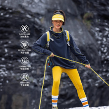 IZEXX潮牌户外哈苏线连帽圆领卫衣男女款保暖锁温抓绒长袖T恤上衣