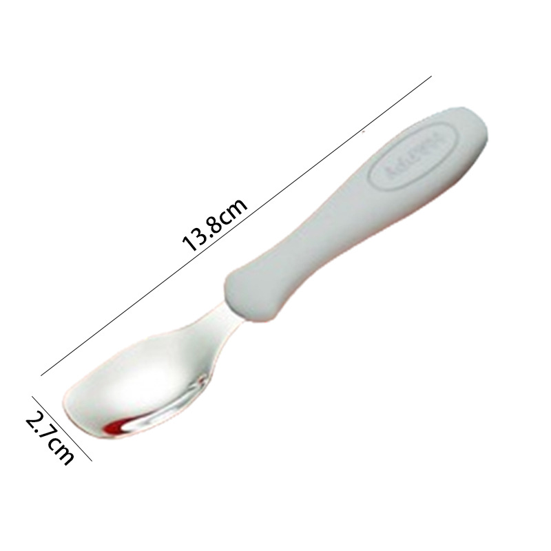 가벼운 gray-316L 강철 "행복한" 숟가락