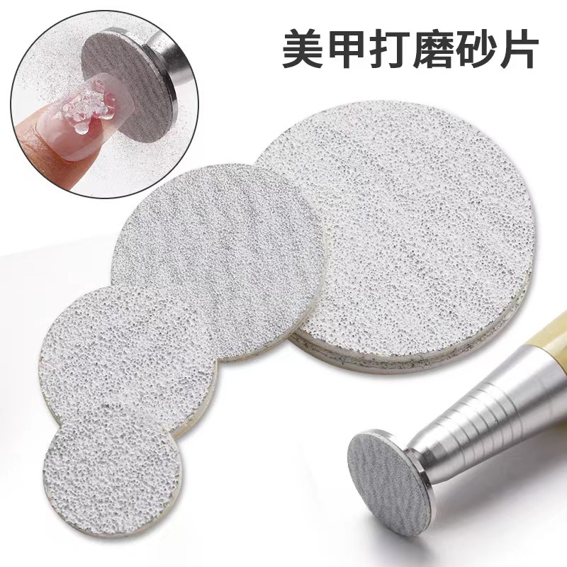 Ventas directas de fábrica 50 piezas pedicura cebra grano pieza de arena traje esmalte de uñas piel muerta callos reemplazable pieza de arena traje