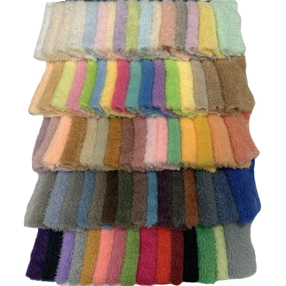 特厚双面绒小麦貂麦貂喷花绒流苏双面北极绒加厚家居服童装家纺