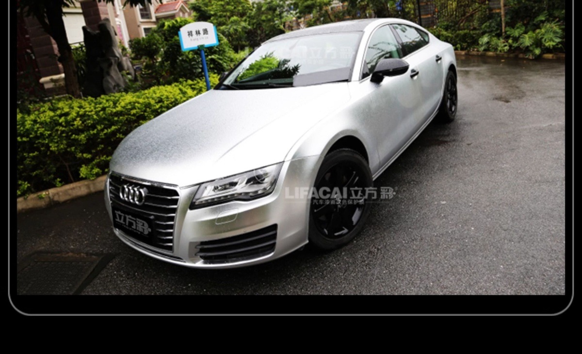 Car Silver Color Changing Film Gray Sticker Matte Silver Carbon Fiber Interior Self-Adhesive Motorcycle Car Clothing Film