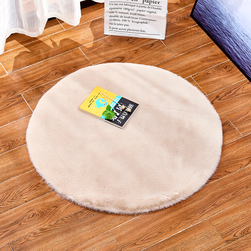 Imitation Rabbit Fur Living Room Carpet Thickeneded Plush Bay Window Bedside Blanket Kidsren's Play Crawling Bedroom Carpet Floor Mat Ding