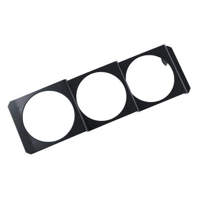 Cross-border hot sale new 2 inch (52mm) car instrument rack/instrument panel universal three-hole radio bracket black (automobile instrument) - black