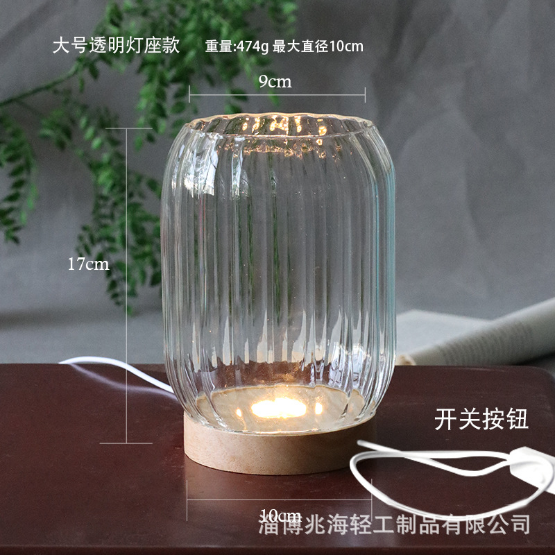 Taza de vela de vidrio chino cubierta de vidrio a prueba de vientos lujoso perfumado casero línea Zen perfumado sala de té decoración base de vela