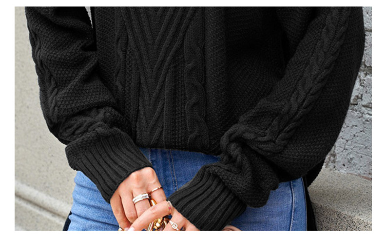 suéter de cuello alto de color sólido para mujer nihaostyles ropa al por mayor NSSI79527