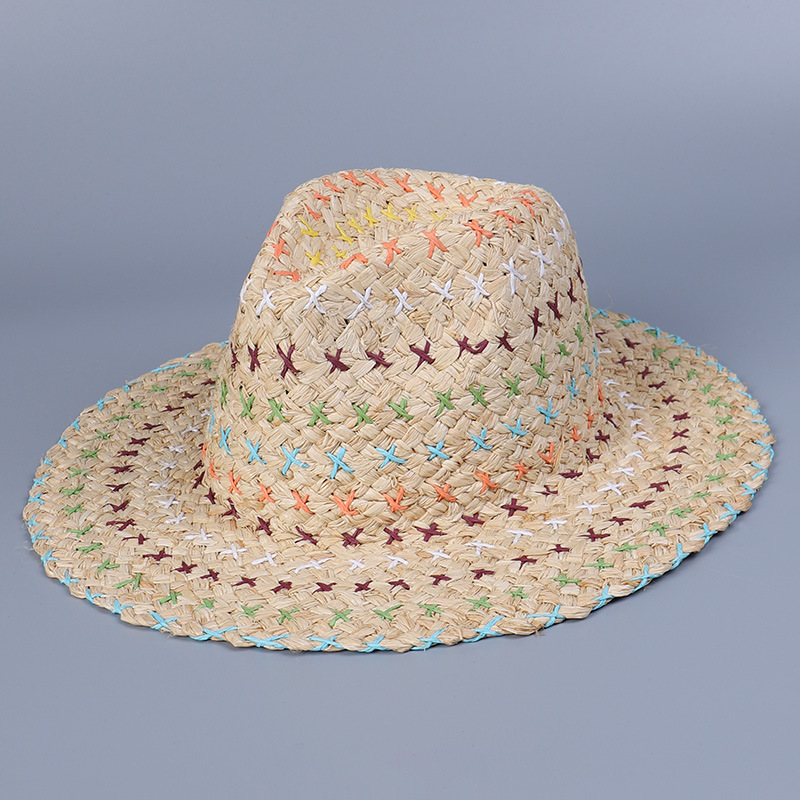 Women's Lady Simple Style Geometric Big Eaves Straw Hat display picture 7