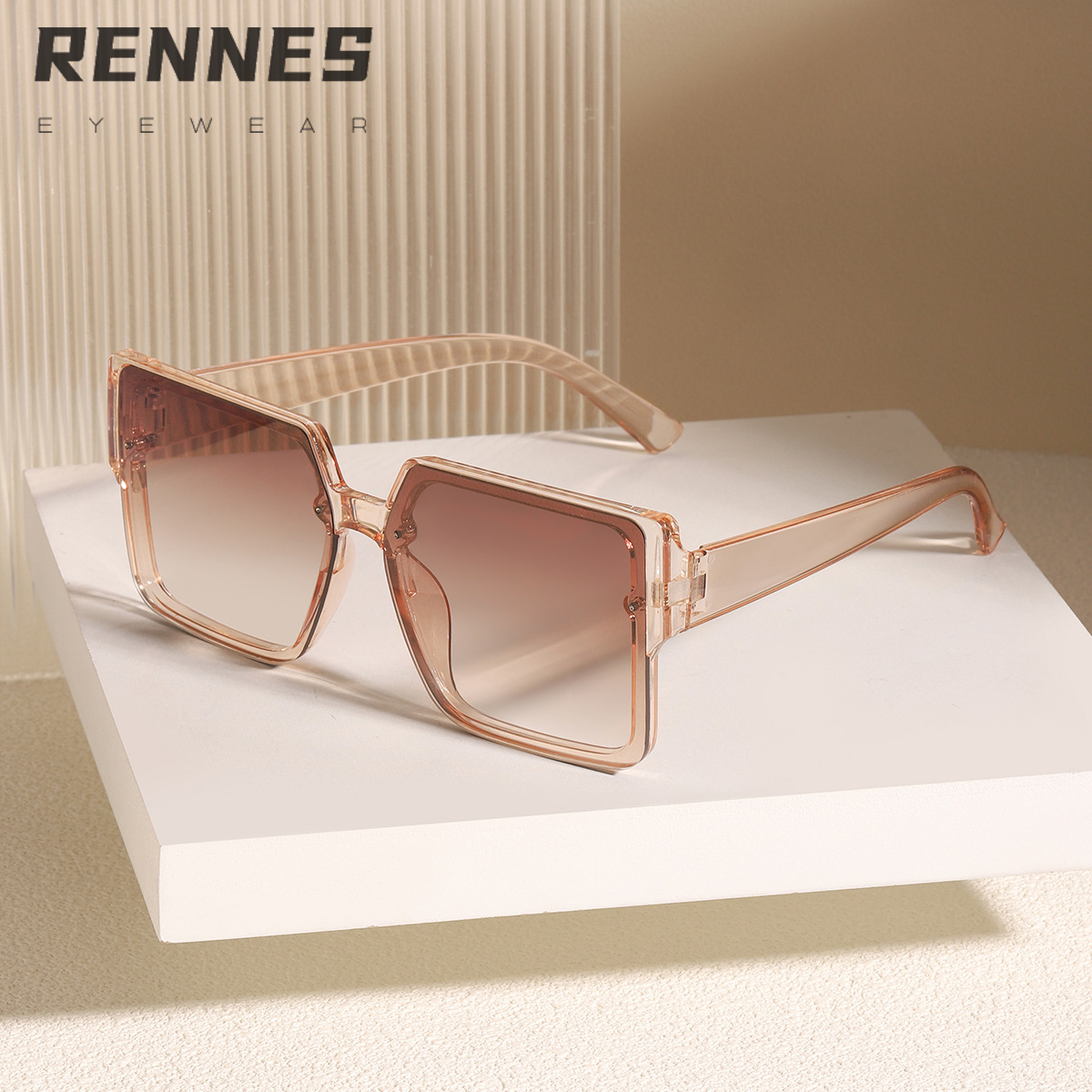 Nuevas gafas de sol de Marco grande lente de PC de moda de mujer personalidad europea y americana estilo ins gafas de sol cara grande gafas de sol adelgazantes