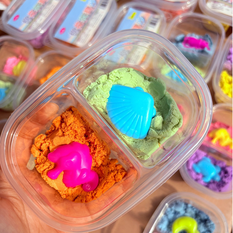 太空沙棉花沙儿童DIY彩沙手工益智玩具拉丝沙橡皮泥粘土批发|undefined