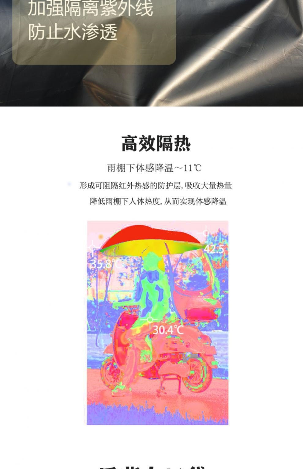 Electric scooter sunshade, sun protection, separate rainproof electric scooter canopy, sun protection single canopy accessory, electric scooter roof