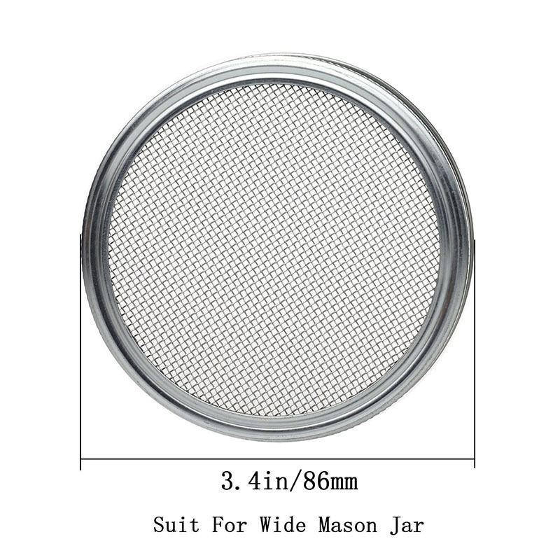 Venta al por mayor de acero inoxidable 304 tarro de masón cubierta de germinación Pantalla de germinador de semillas Pantalla de filtro de grado alimenticio Amazon