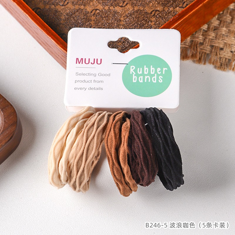 [Carga de tarjeta] sensación de alto nivel coreano de cabello de código de barras de moda de alta elasticidad de cabello anillo de cabello correa de cola de caballo