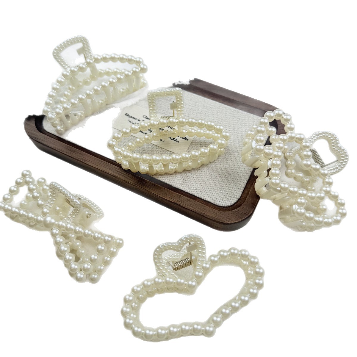 Fermaglio a pinza per capelli con perle elegante e chic_voghion.com