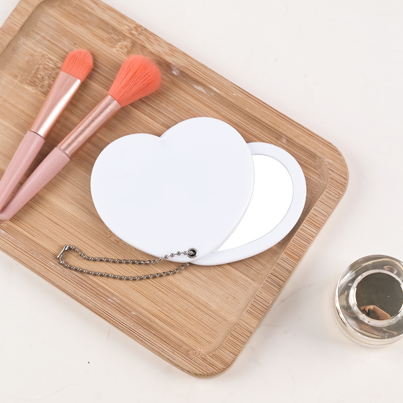 Rotar el amor mini portátil espejo de doble cara espejo de alta definición del dormitorio de maquillaje espejo colgante espejo pequeño