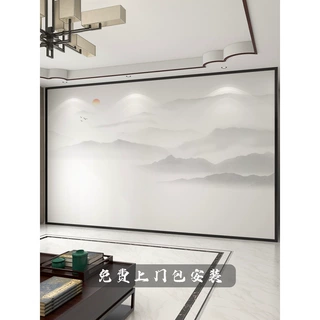 墙布中式背景墙3d立体壁画客厅壁布电视壁纸卧室2027新款墙纸
