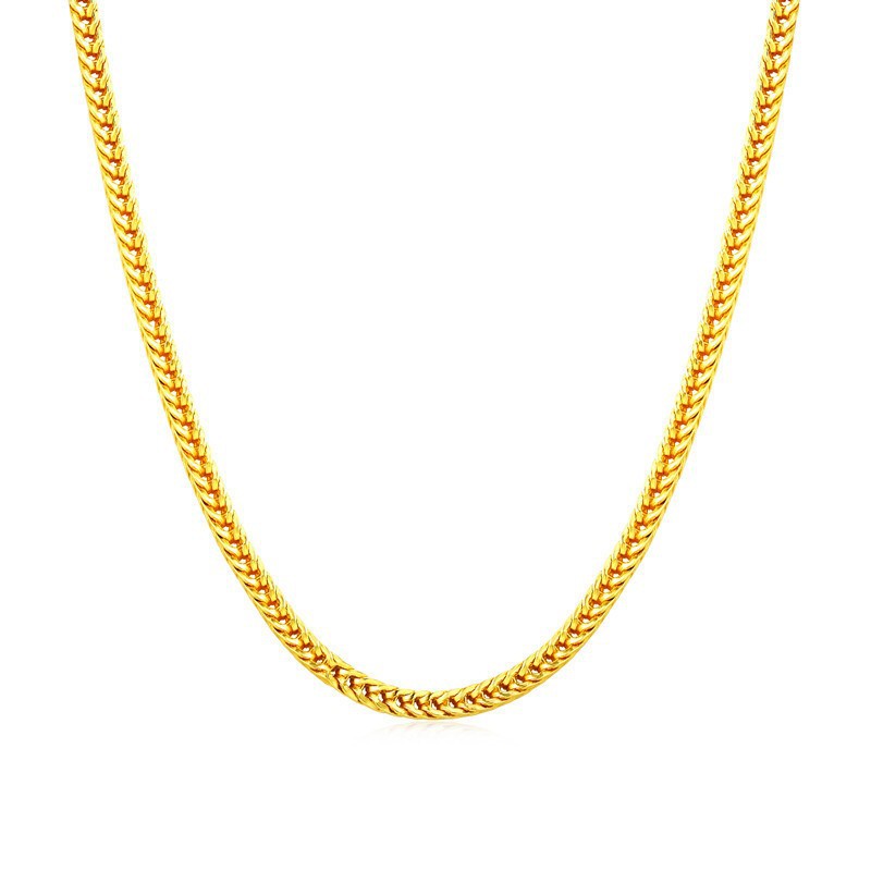 Stainless Steel Fox Tail Necklace Simple Titanium Chain For Men_voghion.com