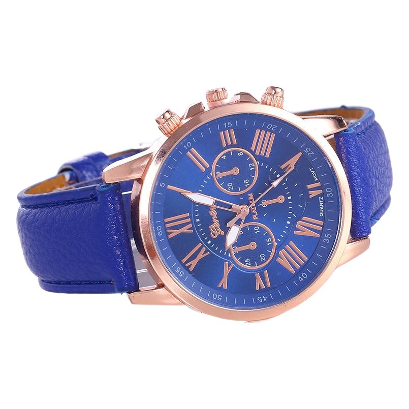 Comercio exterior moda reloj de la correa de las mujeres reloj Multi-Color de la correa de oro rosa de cuarzo reloj de las mujeres transfronteriza al por mayor