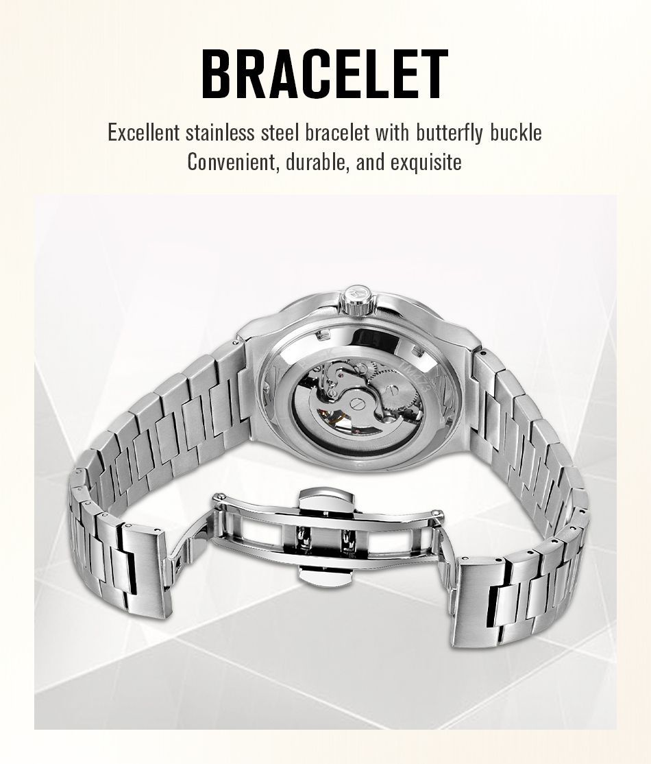 Men's Automatic Mechanical Watch European Style Hollow Design_voghion.com