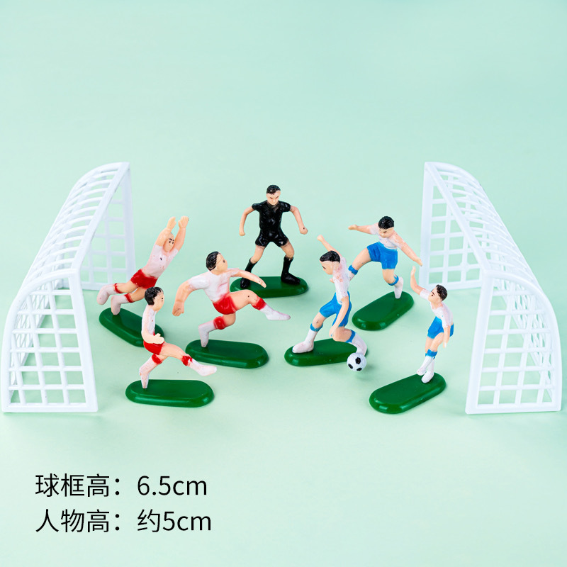 Decoración de pasteles de fútbol de celebridades de Internet Equipo de fútbol de niños Equipo de fútbol de niños Fiesta de cumpleaños Postres Mesa para hornear Vestir