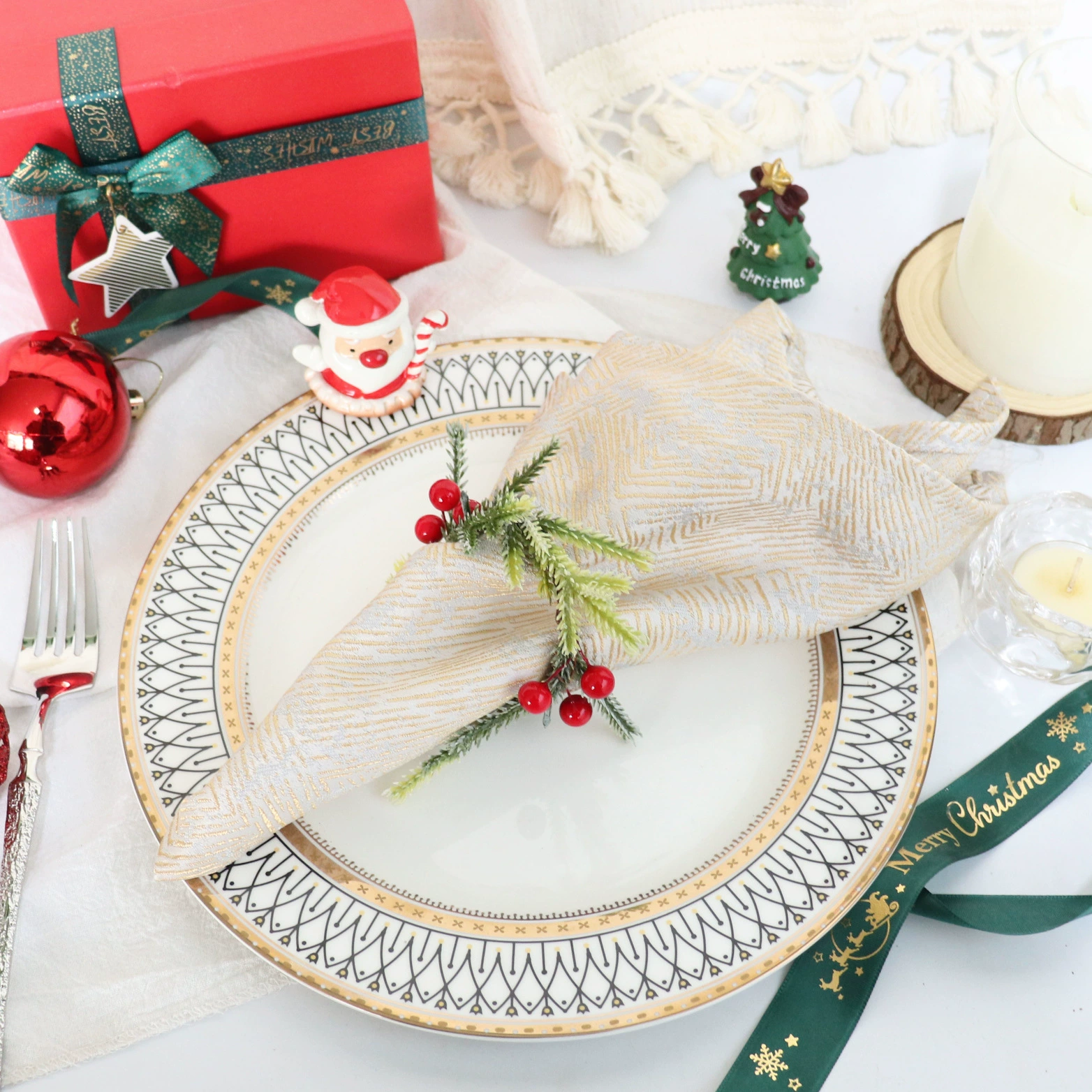 Paper napkins, small table candle, (Cross-border trading)