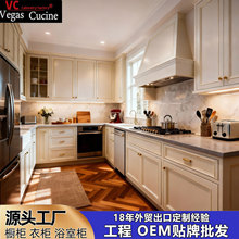 佛山出口橱柜工厂烤漆轻奢北美kitchen cabinets外贸工程批发厂家
