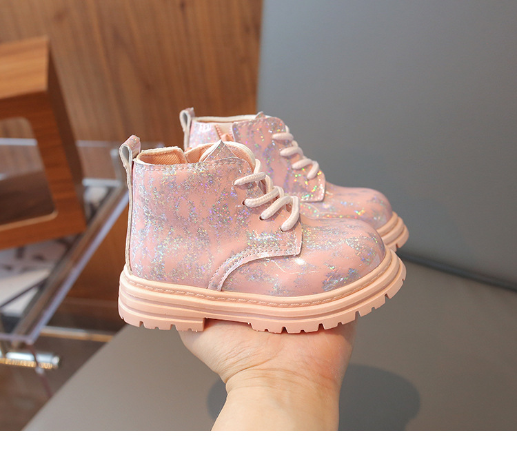 Kinder Martin Boots Aus Lackleder Schwarz Für Jungen Und Mädchen_voghion.com