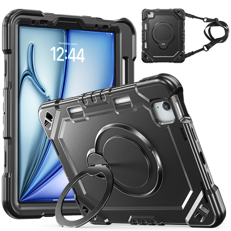 iPad Air4/5/6 Metal Ring Invisible Stand Tablet Case Air11 11Th A16 Strap Anti-Fall Case iPad Air4/5/6 Metal Ring Invisible Stand Tablet Case Air11 11Th A16 Strap Anti-Fall Case