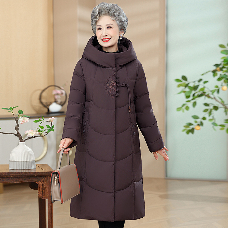 Authentic Brand Long down Coat for Women, Winter 2025 New Model, Warm, Large Size, Over-The-Knee, Cold-Resistant Jacket for Middle-Aged and Elderly Authentic Brand Long down Coat for Women, Winter 2025 New Model, Warm, Large Size, Over-The-Knee, Cold-Resistant Jacket for Middle-Aged and Elderly