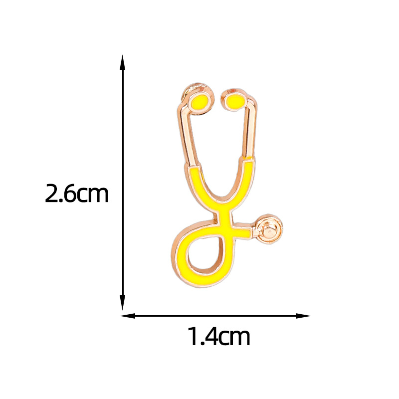 Estetoscópio amarelo (banhado a ouro)